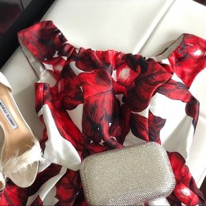 NWOT. Chi Chi London Petite High Low Floral Dress